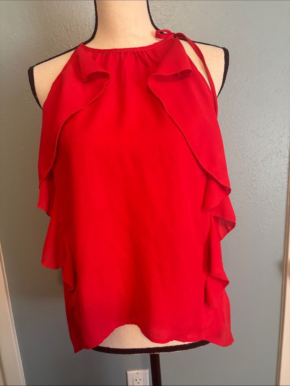 love J Bright Red Sleeveless Top